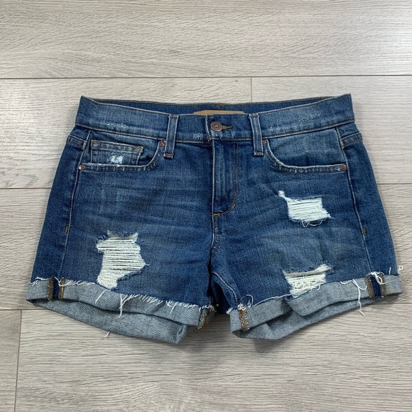 Joe’s Jeans High Rise Distressed Jean Shorts - Picture 1 of 9
